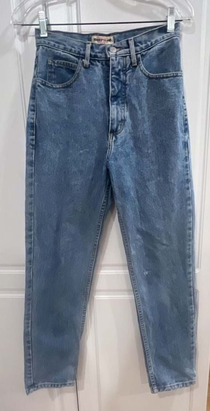 Vintage Guess USA High-Rise Tapered Leg Mom Jeans Size 28